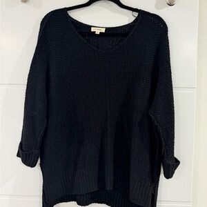 Eesome Black V-Neck Sweater